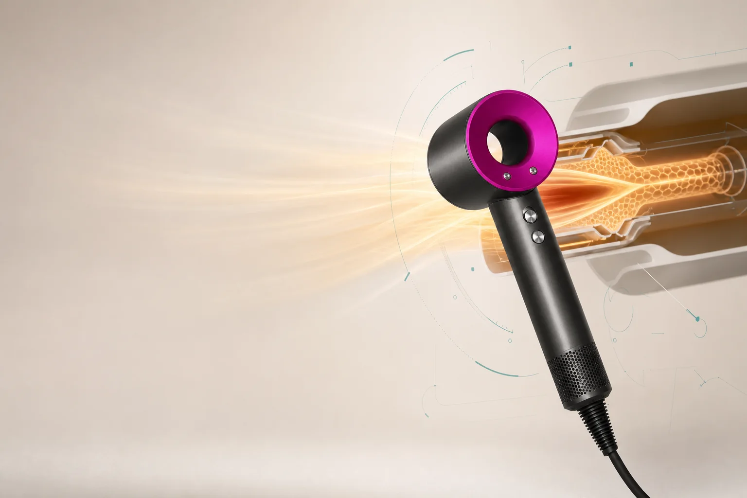 Ceramic hair dryer