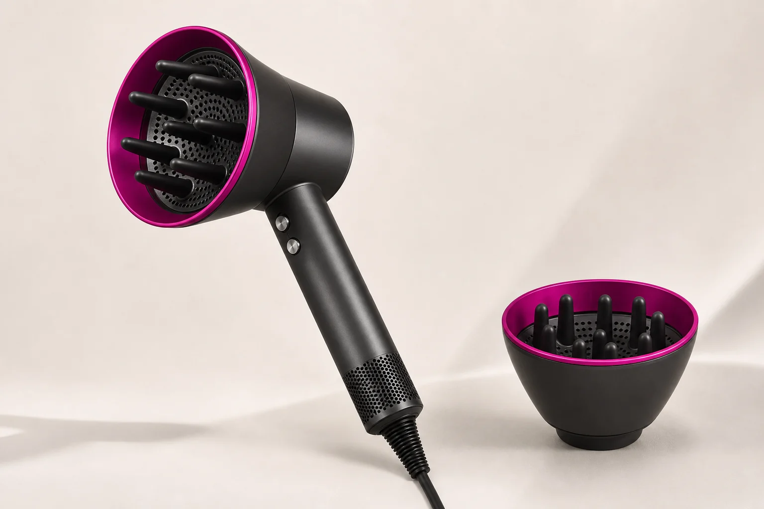 Hair dryer with diffuser
