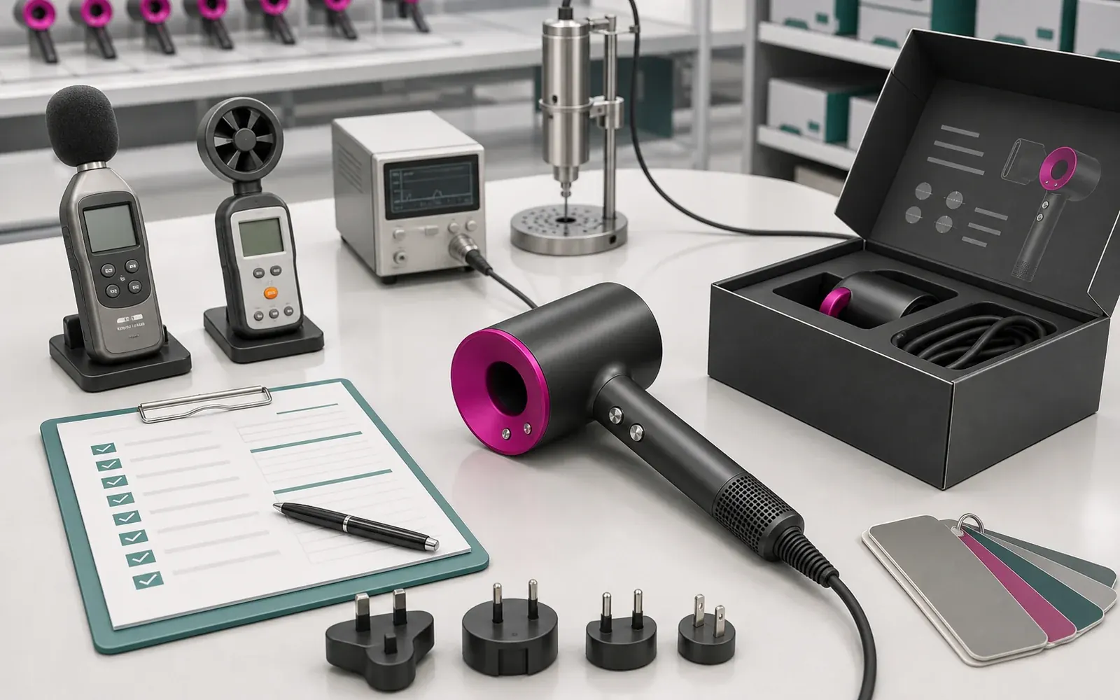 Hair Dryer with Diffuser quality control and export inspection / 带扩散器的吹风机 质量控制与出口检验